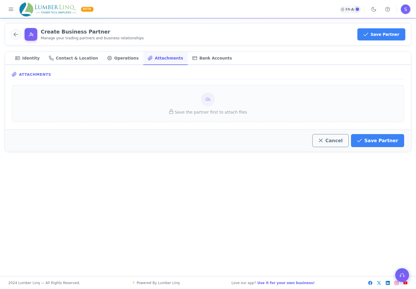 Create Attachments tab
