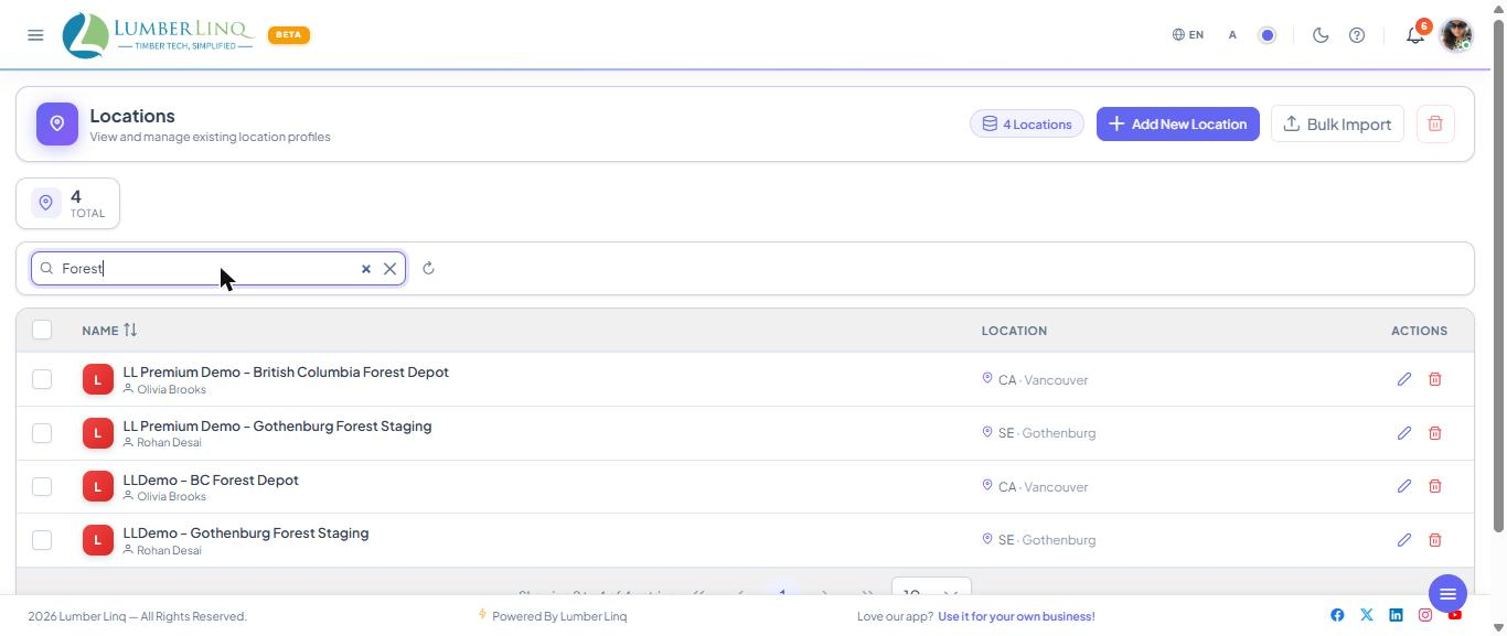 Search locations