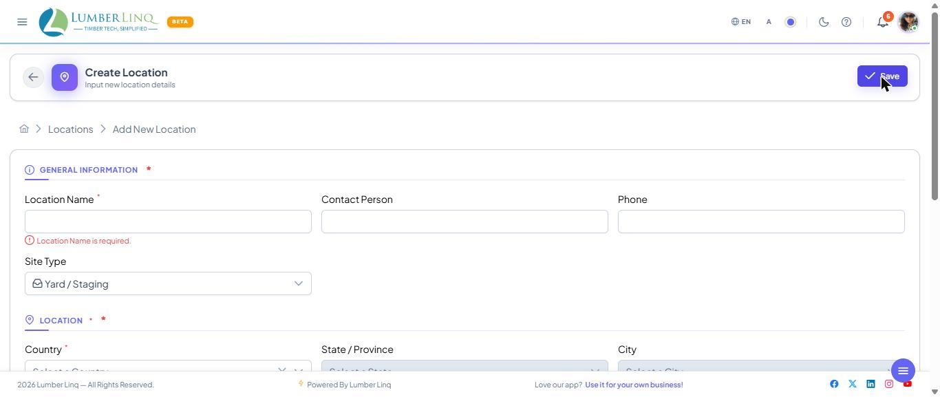 Location validation